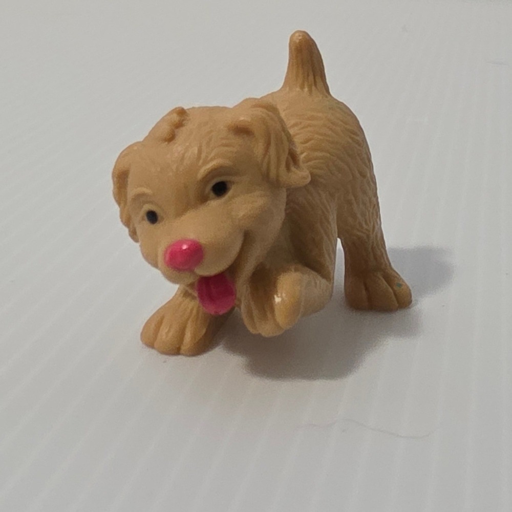 Fisher-Price Loving Family Puppy Dog Tan Pink Nose Fair 90s-00s Toy Figure